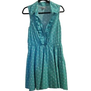 Bailey Blue Teal Polka Dot Dress Size XL